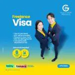 UAE freelance visa approval with ID and application papers