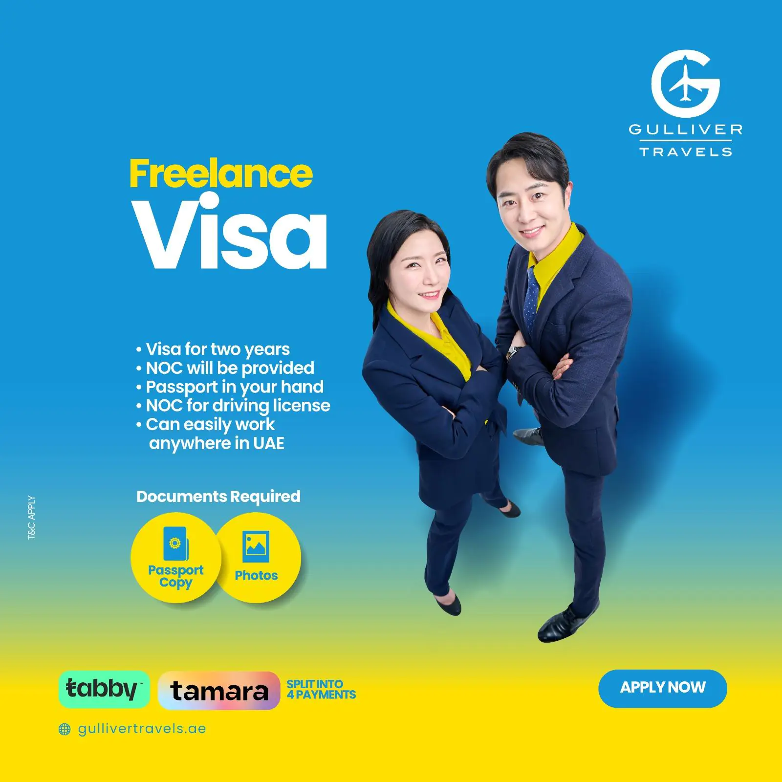 UAE freelance visa approval with ID and application papers