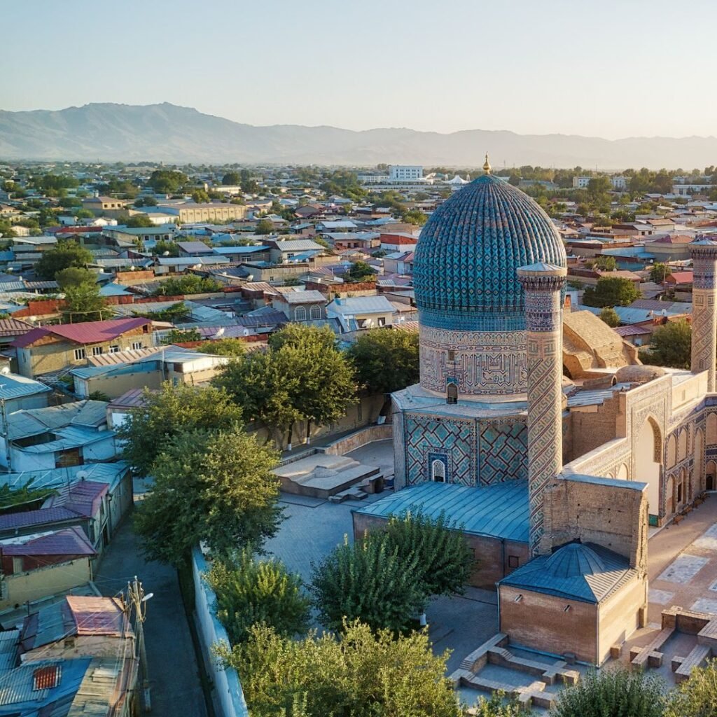 Gur-e-Amir Mausleum in Samarkand Uzbekistan
