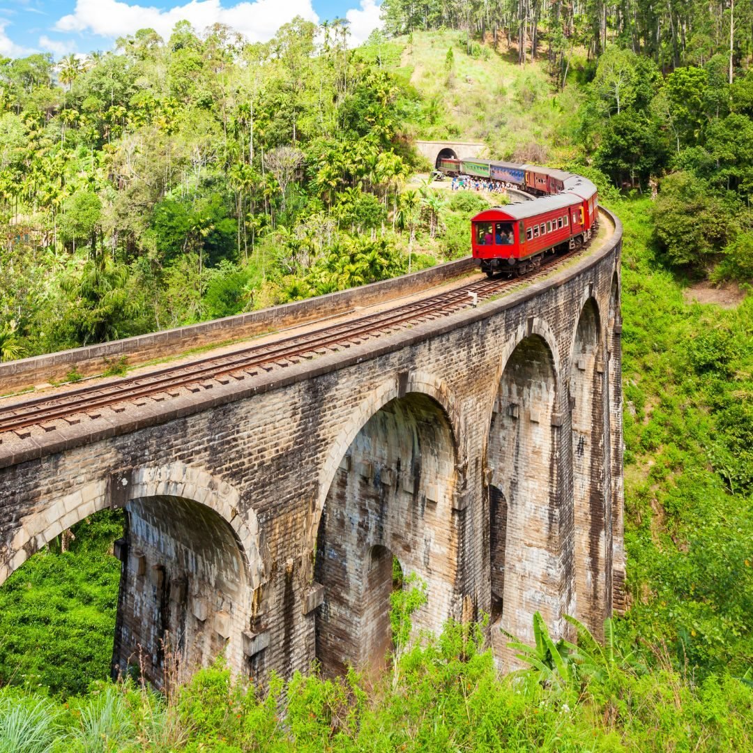 Nine Arches Bridge in Viaduct in Sri Lanka